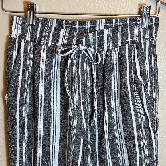 BRIGGS Straight Leg Striped Linen Blend Pant - Picture 2 of 9